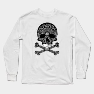 Lace Skull and Lacey Crossbones Long Sleeve T-Shirt